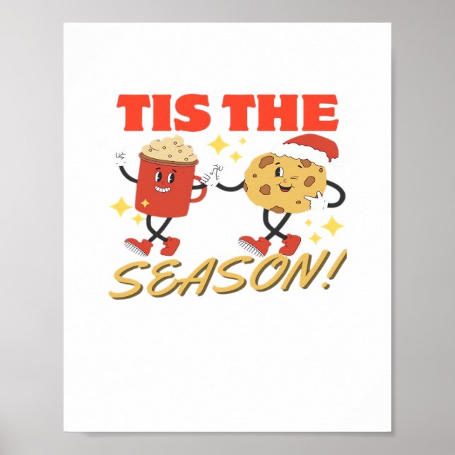 Poster Tis The Season Christmas Retro Characters (Frente)