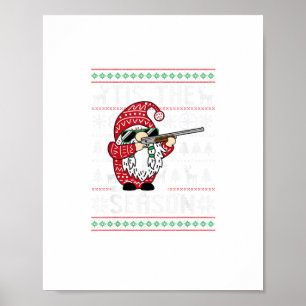 Poster Tis The Season Deer Gnome Reindeer Christmas