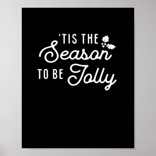 Poster Tis The Season To Jolly Retro Style (Frente)