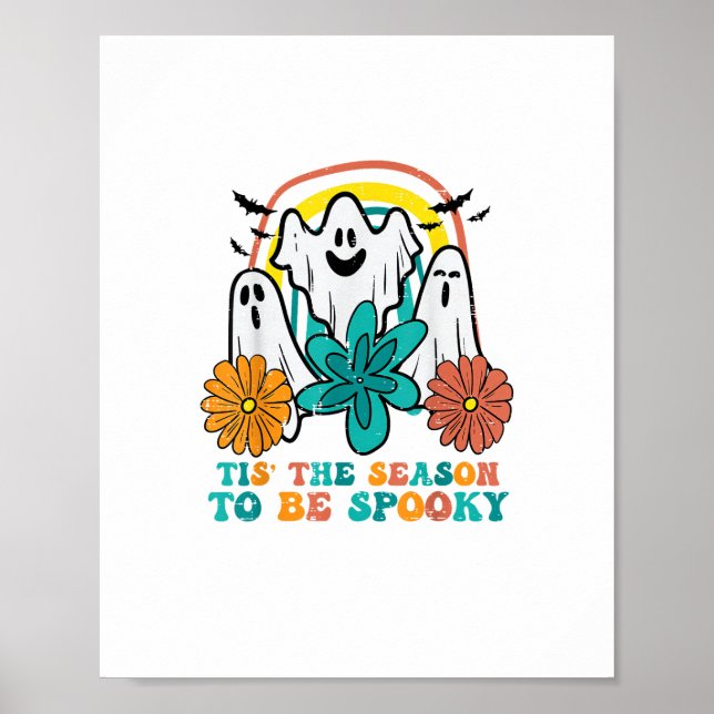 Poster Tis The Season To Spooky Retro Halloween Women (Frente)