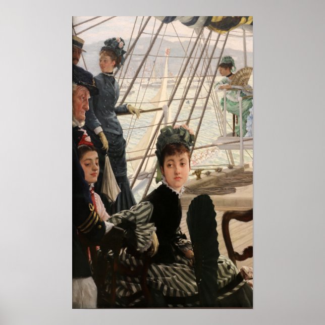 Poster Tissot - A Dança a Bordo 1874 (Frente)
