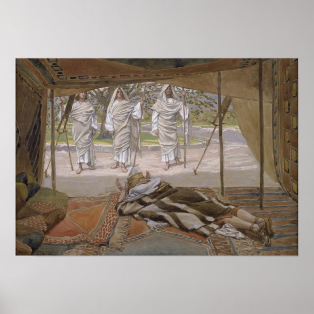 Poster Tissot - Abraham And The Three Angels 1896 (Frente)