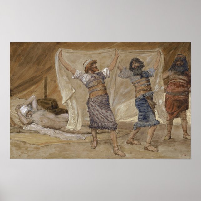 Poster Tissot - Embriaguez de Noé 1896 (Frente)