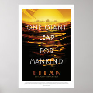 Poster Titan Moon - Turismo Espacial