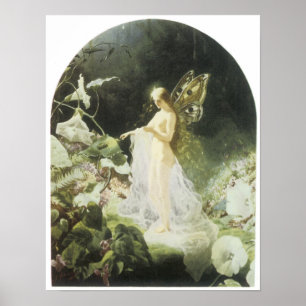 Poster Titânia, 1866 Vintage Fairy Painting
