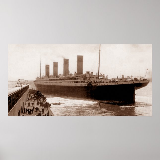 Poster Titanic deixando a doca 44 Southampton Inglaterra  (Frente)