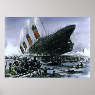 Poster Titanic do RMS de Sinalização