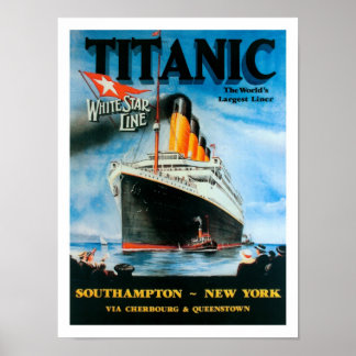 Póster Titanic do RMS - o maior centenário do Liner do mu