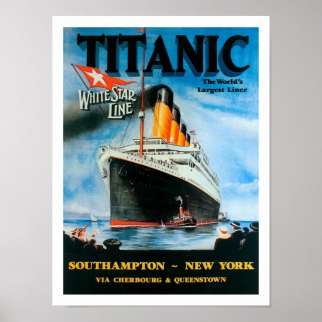 Póster Titanic do RMS - o maior centenário do Liner do mu (Frente)