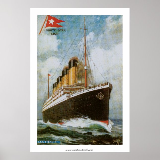 Póster Titanic no mar (Frente)