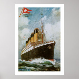 Póster Titanic no mar