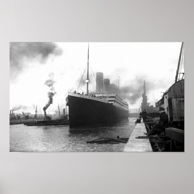 Poster Titanic RMS Em Southampton - 1912 (Frente)