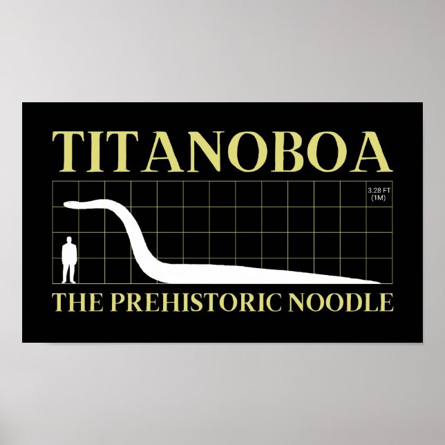Poster Titanoboa Seta Grande Nó Pré-Histórico de Cobra (Frente)