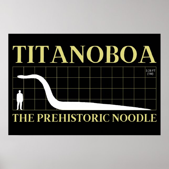 Poster Titanoboa Seta Grande Nó Pré-Histórico de Cobra (Frente)