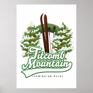 Poster Titcomb Mountain Farmington Maine Ski