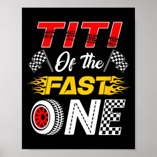 Poster Titi do Carro de Corrida de Aniversário de 1 Ano F