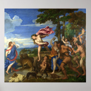 Póster Titian Bacchus e Ariadne
