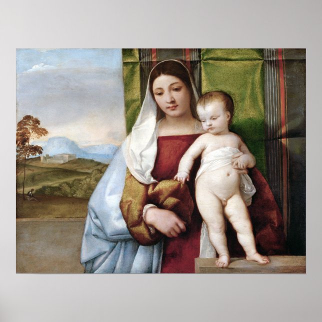 Poster Titian Gypsy Madonna (Frente)