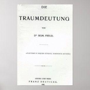 Póster Titlepage a morrer Traumdeutung por Sigmund Freud