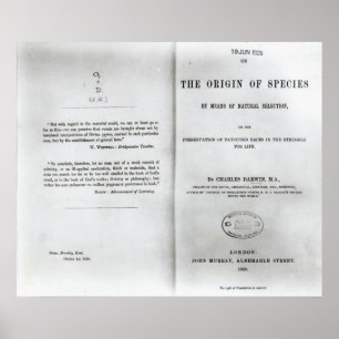 Poster Titlepage a 'na origem das espécies