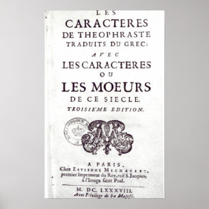 Poster Titlepage 'As Características do Teofraste
