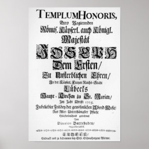 Poster Titlepage de Abendmusik, 1705