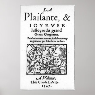Póster Titlepage de "Gargantua" por Francois Rabelais