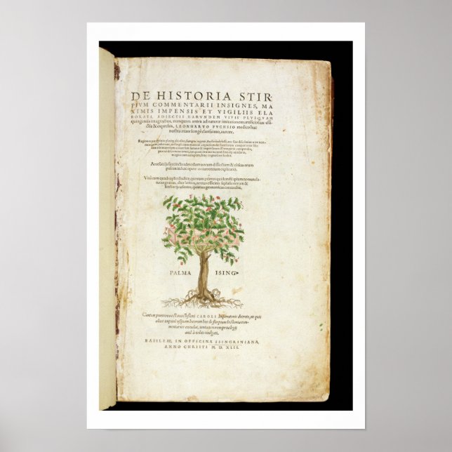 Poster Título da página 'De Historia Stirpium Commentarii (Frente)
