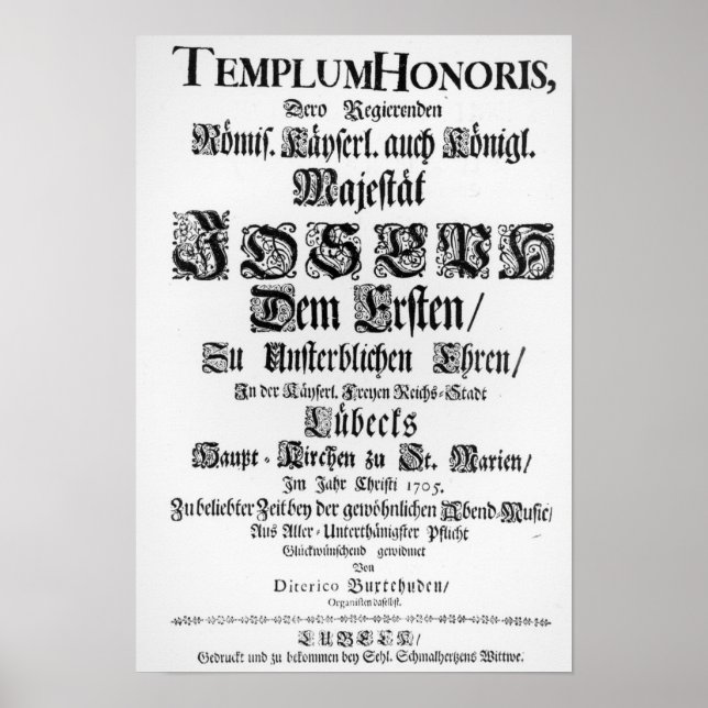 Poster Título de Abendmusik, 1705 (Frente)