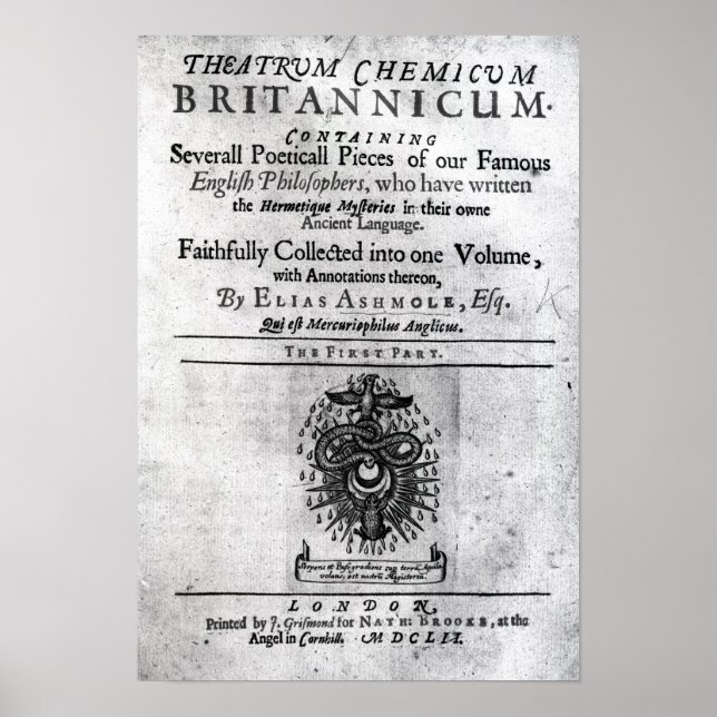 Póster Título "Theatrum Chemicum Britannicum" (Frente)