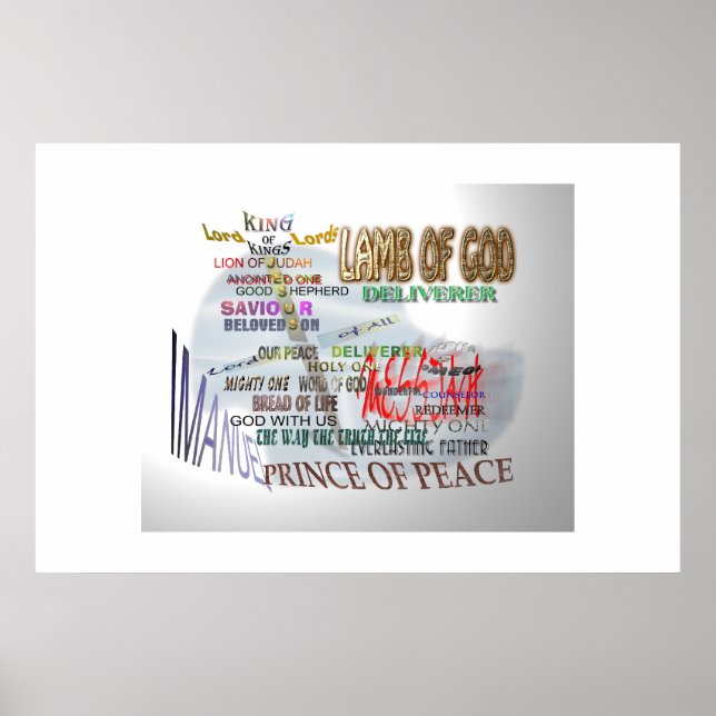 Poster Títulos de Jesus Cristo (Frente)