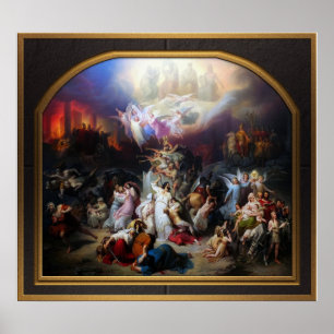 Poster Titus destroying Jerusalem by Wilhelm von Kaulbach