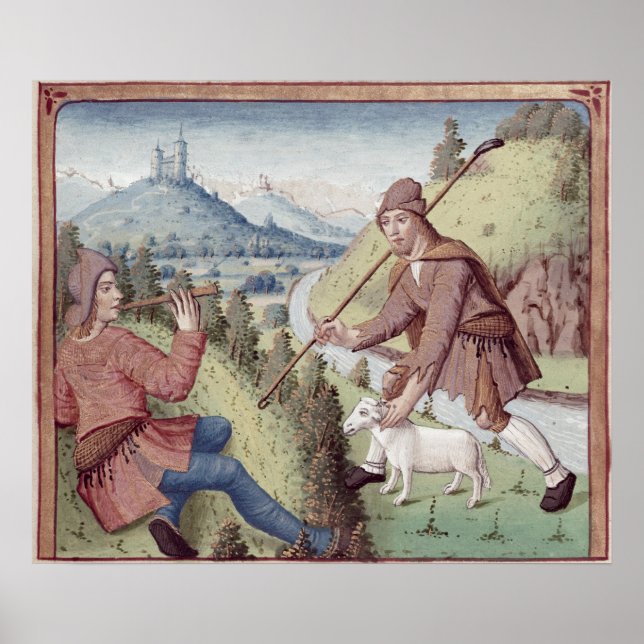 Póster Tityrus encontra Meliboeus, de "Os Eclogues" (Frente)