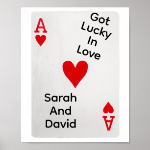 Poster Tive sorte no amor - personalize