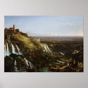 Poster Tivoli Waterfall — Templo da Sibila, Cole