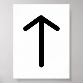 Poster TIWAZ Runa Nórdica (Justiça, Guerreiro) | Elder Fu