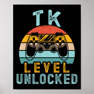 Poster Tk Nível Desbloqueado Jogo De Vídeo Ck Para O Scho