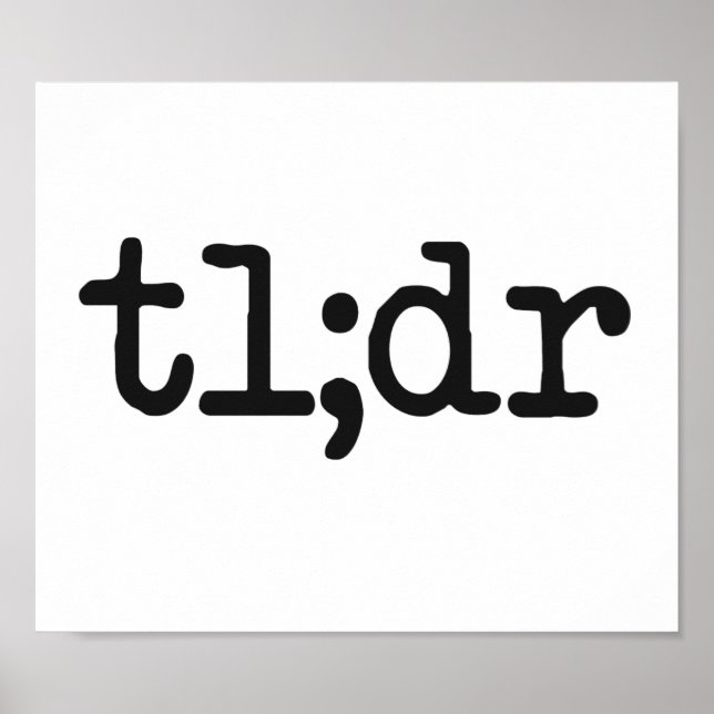 Póster tl;dr Muito Tempo Não Lido (Frente)