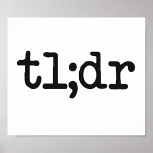 Póster tl; o Dr. demasiado por muito tempo não leu