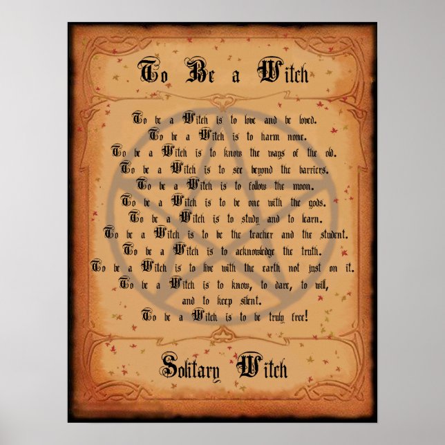 Poster To Be a Witch (Frente)