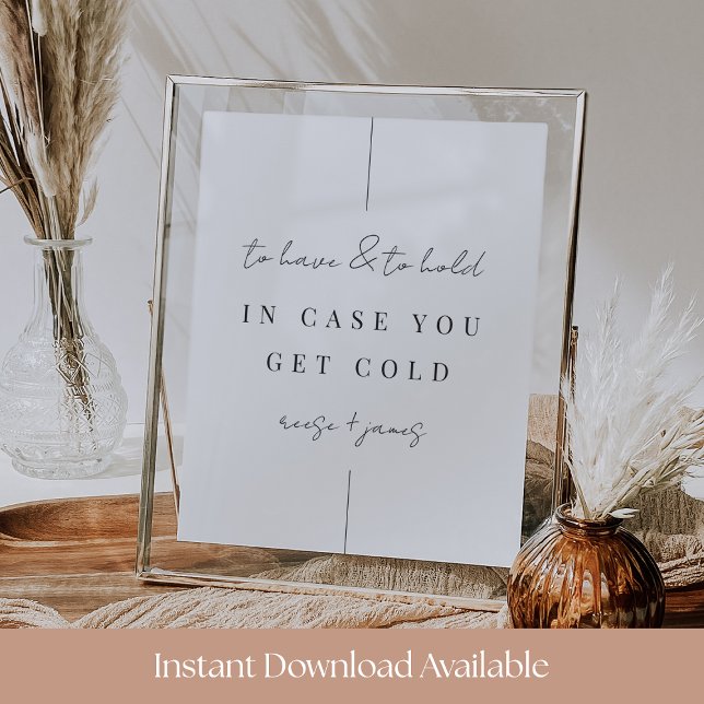 Poster “To Have and To Hold” 8x10 Wedding Blanket Sign (Criador carregado)