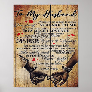 Poster To My Husband Design   Letter To Him   Lovely Gift