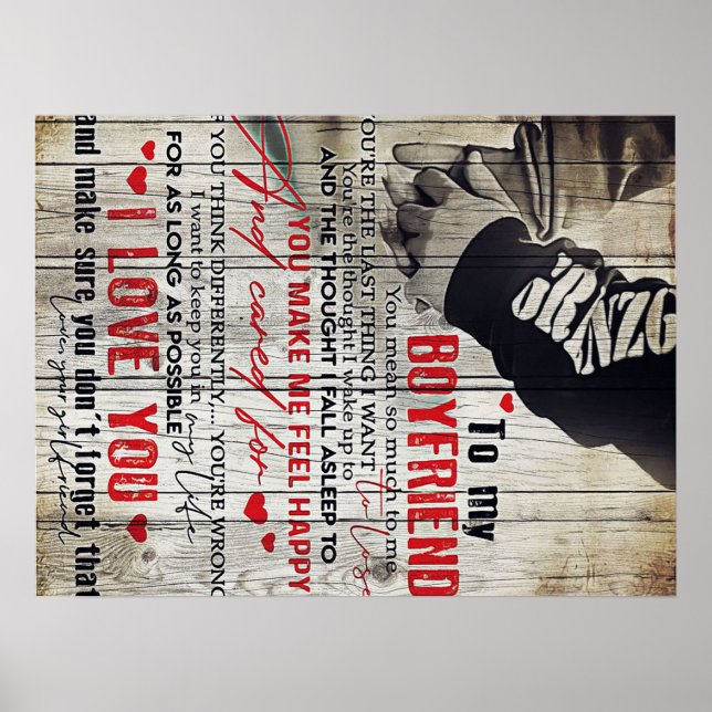 Poster To my Husband Gift | Lovely Husband Letter (Frente)