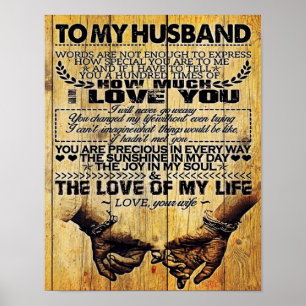 Poster To My Husband My Husband Gift Letter For Him