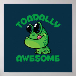 Poster Toad de Cartoon Feliz e Incrível