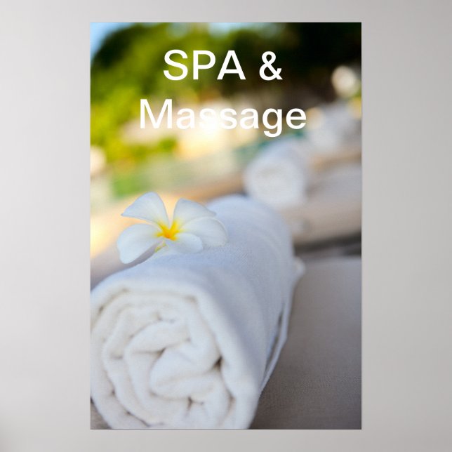 Poster Toalha branca SPA (Frente)