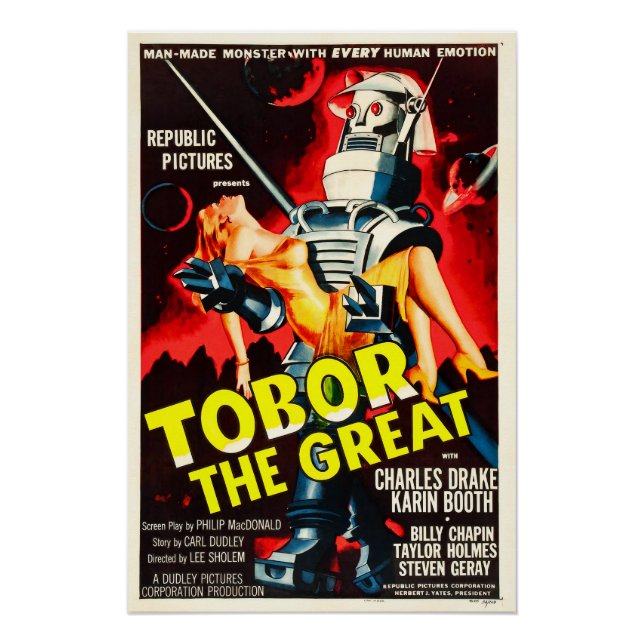 Póster TOBOR Robot Horror Monster Movie Poster (Frente)