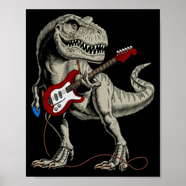 Poster Toca Dinosaur Acústico Elétrico B Guitarra  (Frente)