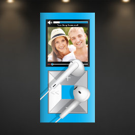 Póster Tocador de MP3 com Foto e Nome da Música Personali