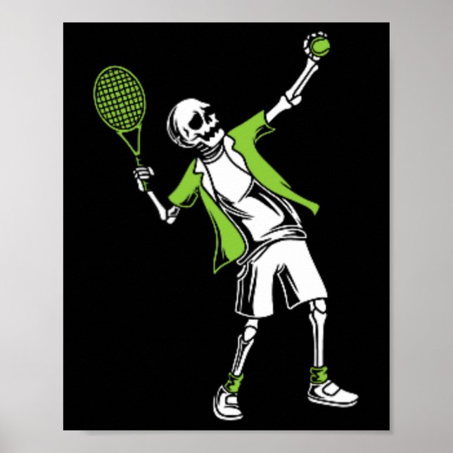 Poster Tocando Tênis Halloween Costume Engraçado Skull Sk (Frente)